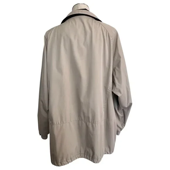 CBO New York Womens Beige Windbreaker Jacket Size 3X Coat Zip-Up Lightweight - Picture 3 of 6